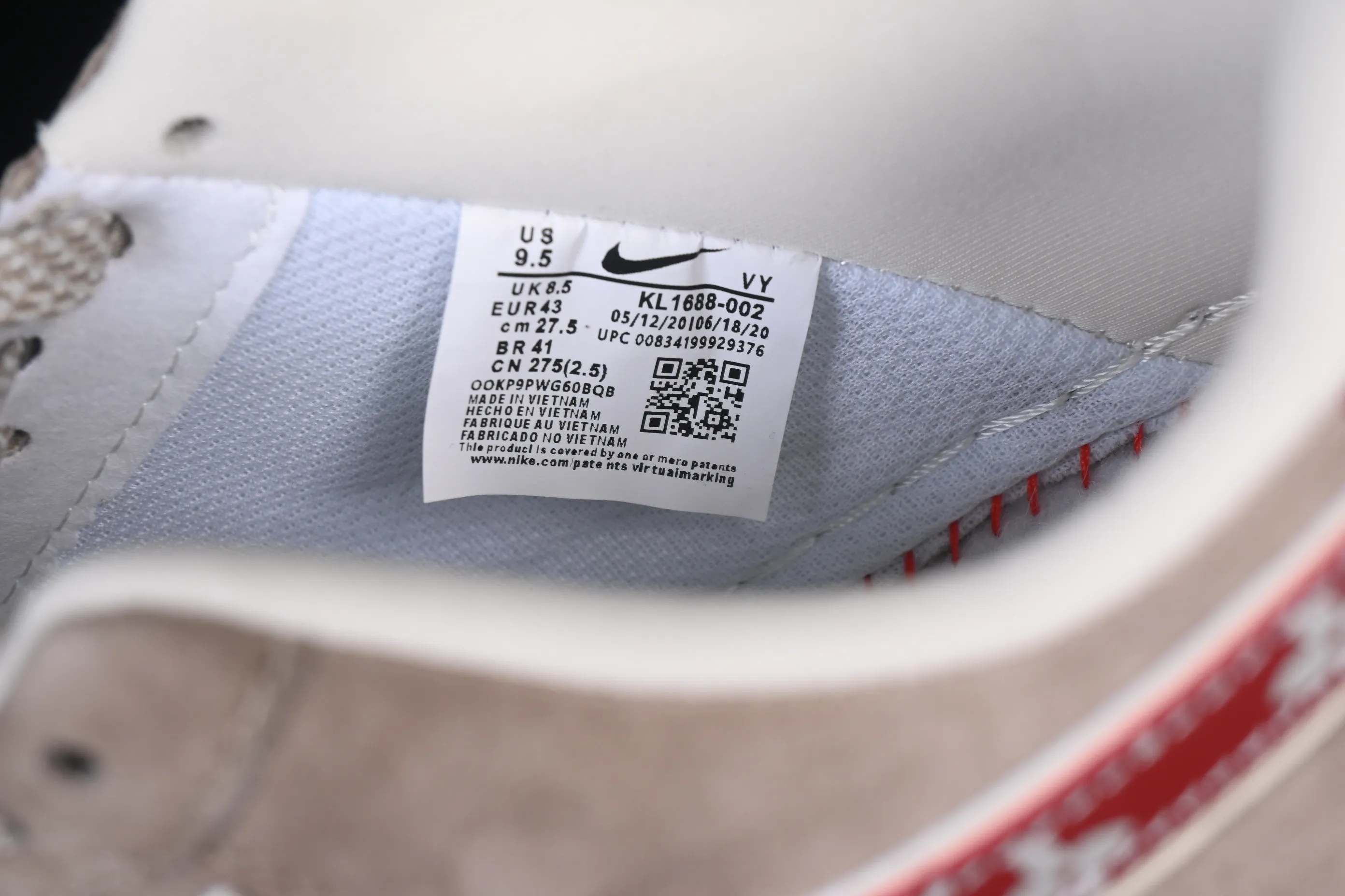 All categories Nk Air Force 1 Air Force series Nk Air Force 1 Low Air Force low-top Nike Air Force 1'07 Low gray red suede Air Force 1 low-top casual sneakers KL1688-002